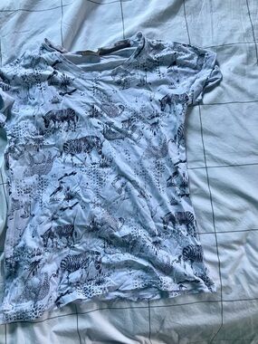 Cotton On Light Blue Graphic Crew Neck Tee